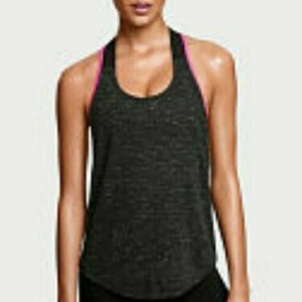Victoria's Secret Tank XS Racerback Black /Marl
